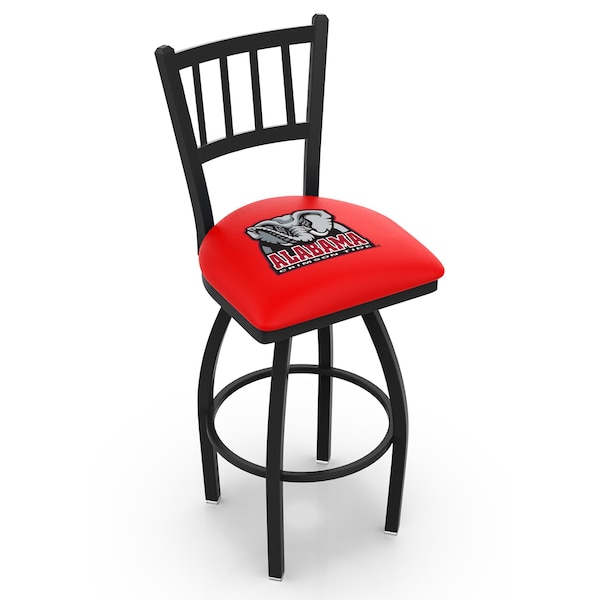 Holland Bar Stool Co 30" Blk Wrinkle Alabama Swivel Bar Stool, Jailhouse Back - L01830AL-ELE