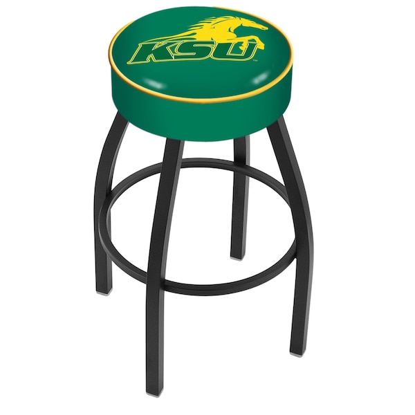 Holland Bar Stool Co 30" Kentucky State Univ Cushion Seat, Blk Wrnkl Base Swivel Bar Stool - L8B130KYSTUN