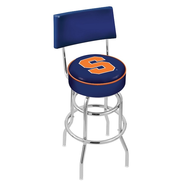 Holland Bar Stool Co 30" Chrome 2-Ring Syracuse Swivel Bar Stool, Back - L7C430SYRCSE