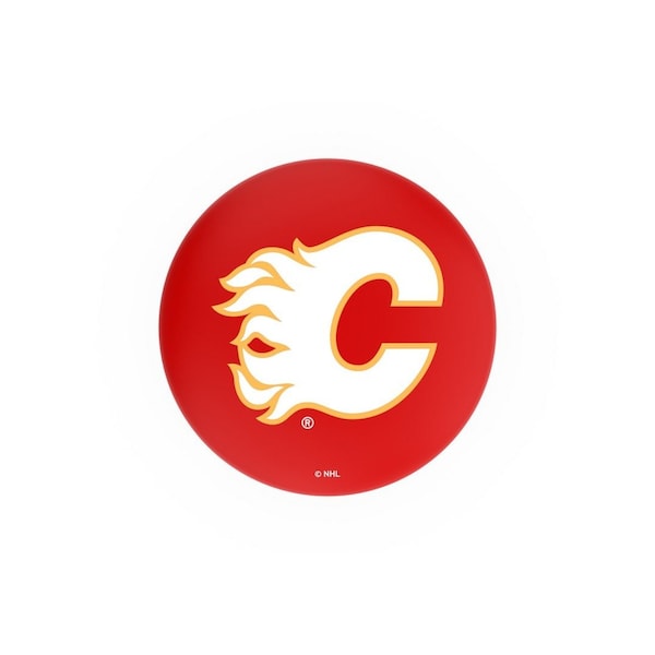 Holland Bar Stool Co 30" Chrome Calgary Flames Swivel Bar Stool, Accent Ring - L8C2C30CALFLA