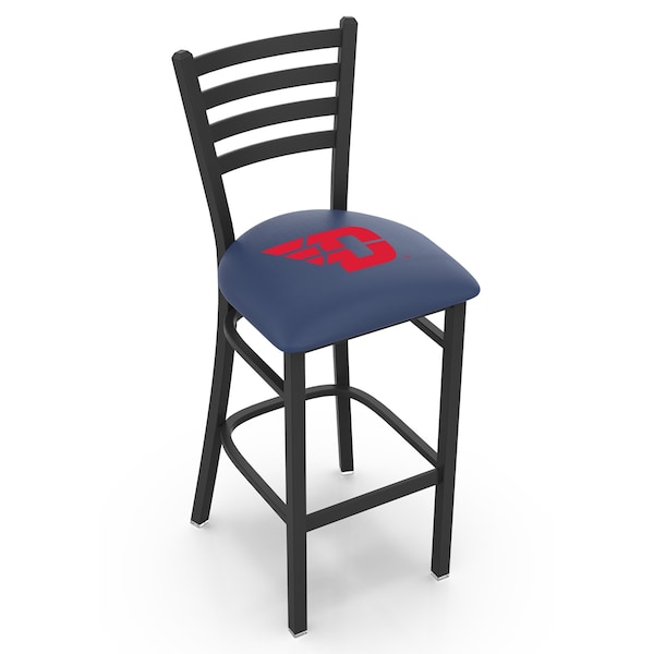 Holland Bar Stool Co 30" Blk Wrinkle University of Dayton Stationary Bar Stool, Ladder Back - L00430DYTNUN