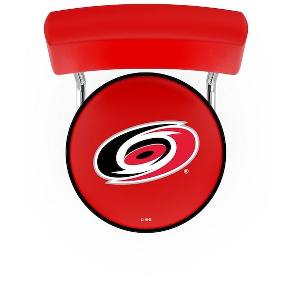 Holland Bar Stool Co 30" Chrome 2-Ring Carolina Hurricanes Swivel Bar Stool, Back - L7C430CARHUR