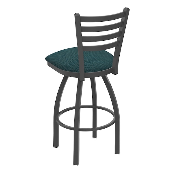 Holland Bar Stool Co 30" Swivel Bar Stool, Pewter Finish, Graph Tidal Seat - 41030PW022