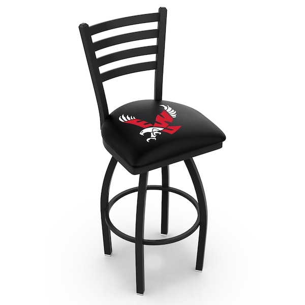 Holland Bar Stool Co 25" Blk Wrinkle Eastern Washington Swivel Bar Stool, Ladder Back - L01425EASTWA