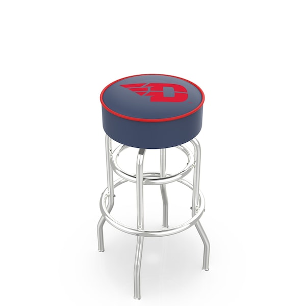Holland Bar Stool Co 25" University of Dayton Cushion Seat, 2-Ring Chrome Swivel Bar Stool - L7C125DYTNUN