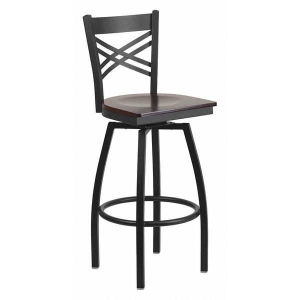 Flash Furniture Swivel Batstool, X Back, Walnut Seat - XU-6F8B-XSWVL-WALW-GG