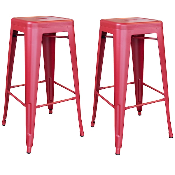 Amerihome Indoor/Outdoor 30" Metal Bar Stool Set, PK2 - BSZR302PK