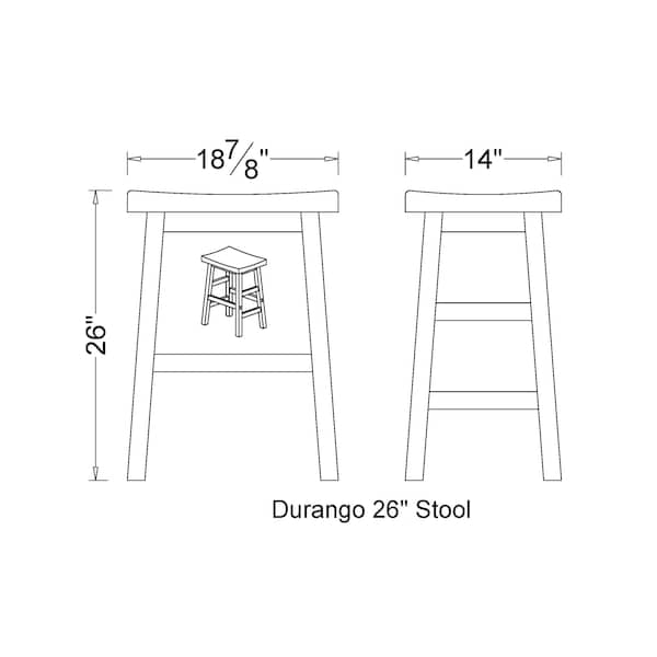 Alaterre Furniture Durango 26"H Industrial Wood Counter-Height Stool - ANDU2174