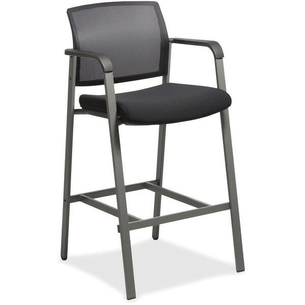 Lorell Stool, f/Guests, Mesh Back, 23-5/8"x22-78"x42-7/8", Black - LLR30954