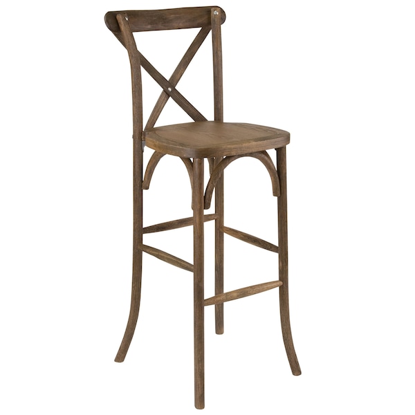 Flash Furniture Barstool, Antique, Cross Back - XA-X-BAR-GO-GG