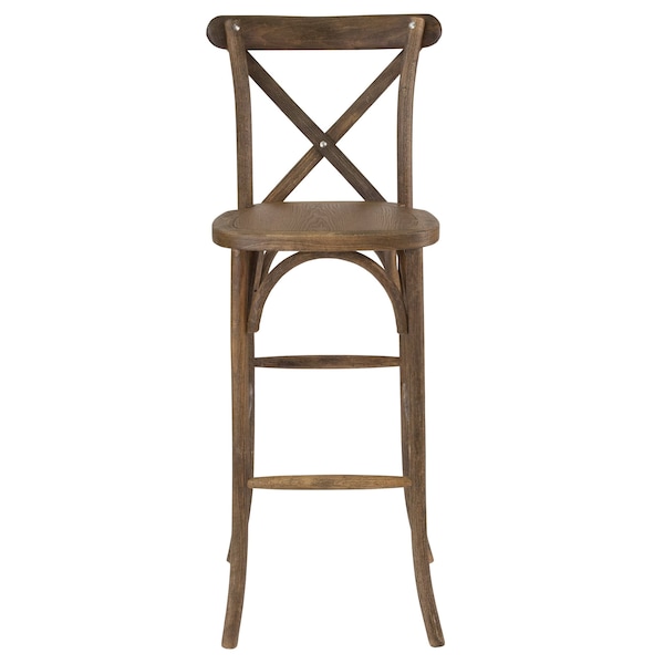 Flash Furniture Barstool, Antique, Cross Back - XA-X-BAR-GO-GG