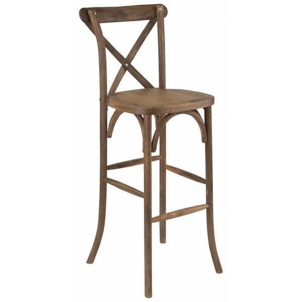 Flash Furniture Barstool, Antique, Cross Back - XA-X-BAR-GO-GG