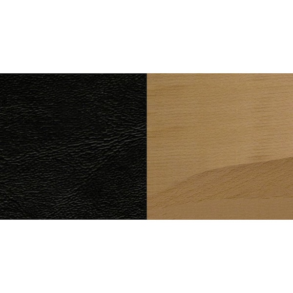 Flash Furniture Barstool, Natural Wood, Black Vinyl Seat, Seat Height Range: 31" - XU-DGW0008BARVRT-NAT-BLKV-GG