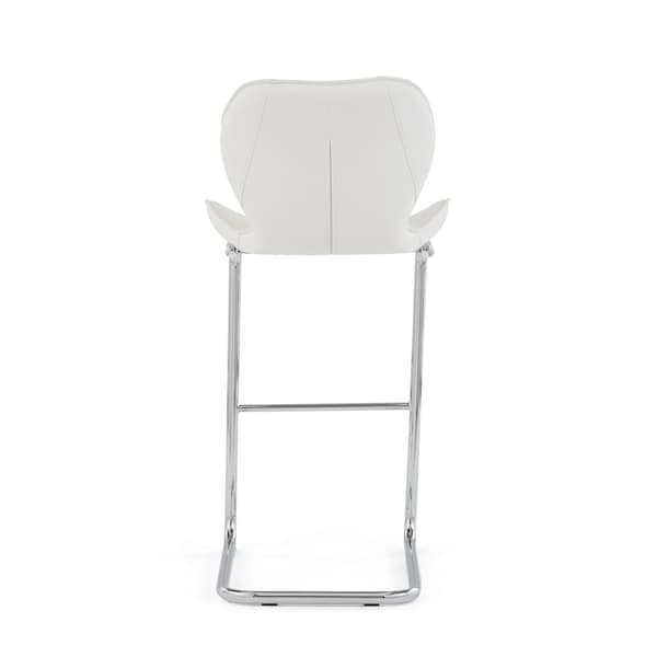 Global Furniture Usa Contemporary PU D1446 White Bar Stool - 770