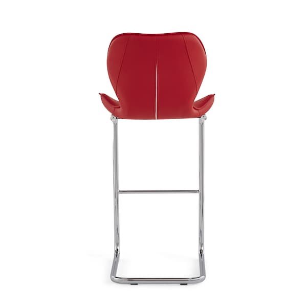 Global Furniture Usa Contemporary PU D1446 4 Red Bar Stools - 2941