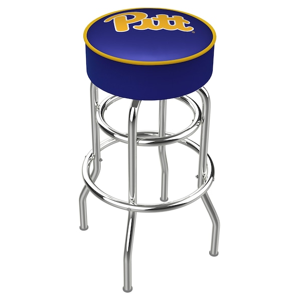 Holland Bar Stool Co 30" Penn State Cushion Seat, 2-Ring Chrome Swivel Bar Stool - L7C125PITTSB