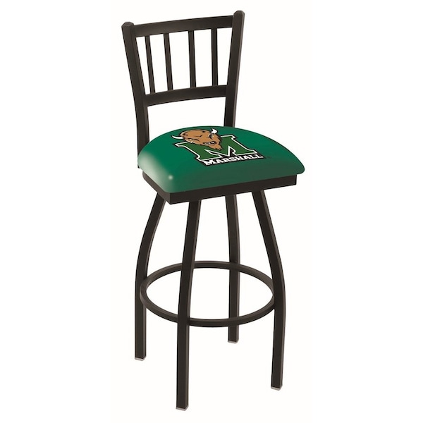 Holland Bar Stool Co 30" Blk Wrinkle Marshall Swivel Bar Stool, Jailhouse Back - L01830MRSHLL