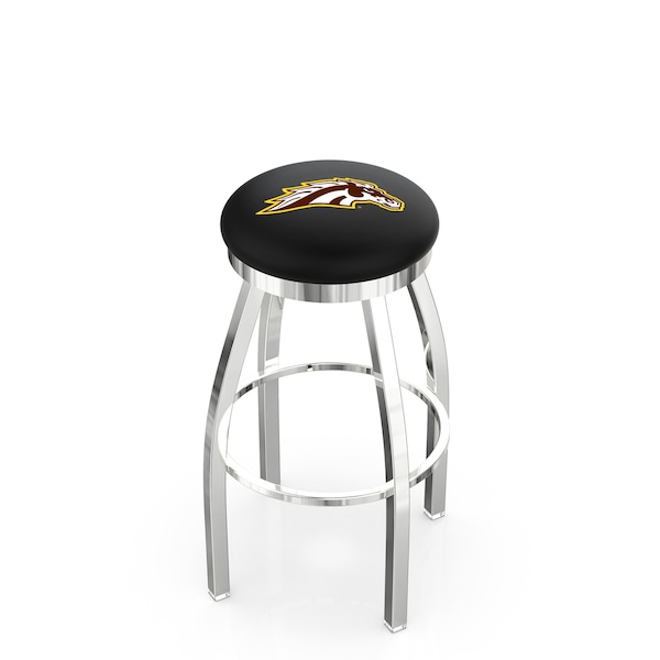 Holland Bar Stool Co 30" Chrome Western Michigan Swivel Bar Stool, Accent Ring - L8C2C30WESTMI