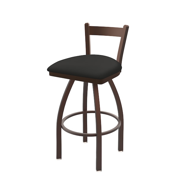 Holland Bar Stool Co 30" Low Back Swivel Bar Stool, Bronze Finish, Canter Iron Seat - 82130BZ008