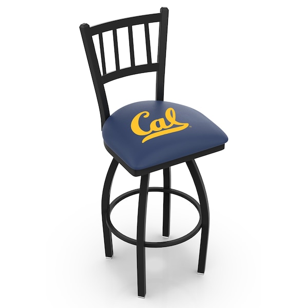 Holland Bar Stool Co 25" Blk Wrinkle Cal Swivel Bar Stool, Jailhouse Back - L01825CAL-UN