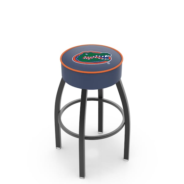 Holland Bar Stool Co 25" 4" Florida Cushion Seat, Blk Wrinkle Base Swivel Bar Stool - L8B125FLORUN