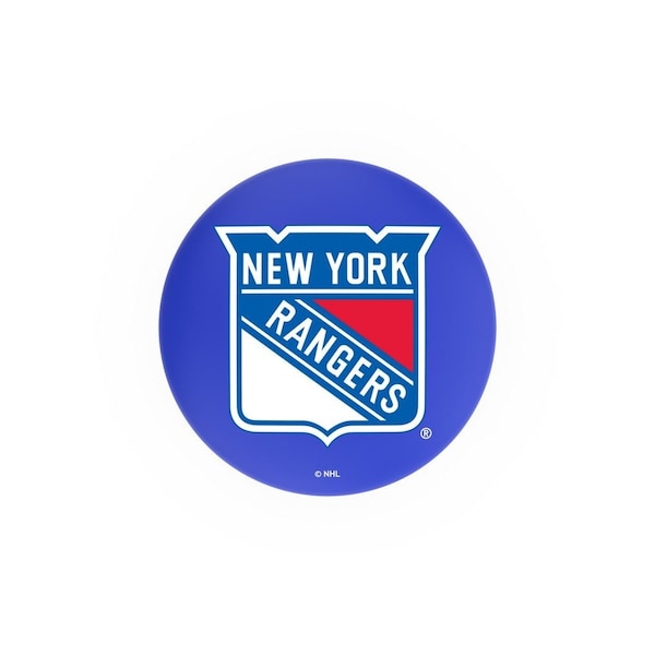 Holland Bar Stool Co 25" Chrome 2-Ring New York Rangers Swivel Bar Stool, Accent Ring - L7C3C25NYRANG