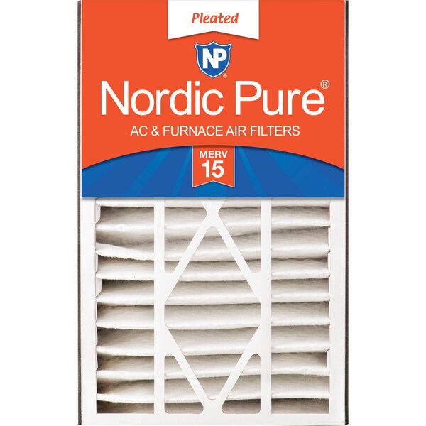 Nordic Pure 16x25x5 Pleated Air Filter, High Capacity, Electrostatically Charged Synthetic Media, MERV 15 - 16X25X5ABM15-1