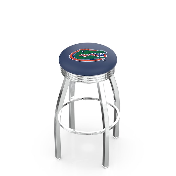 Holland Bar Stool Co 30" Chrome Florida Swivel Bar Stool, Accent Ring - L8C3C30FLORUN