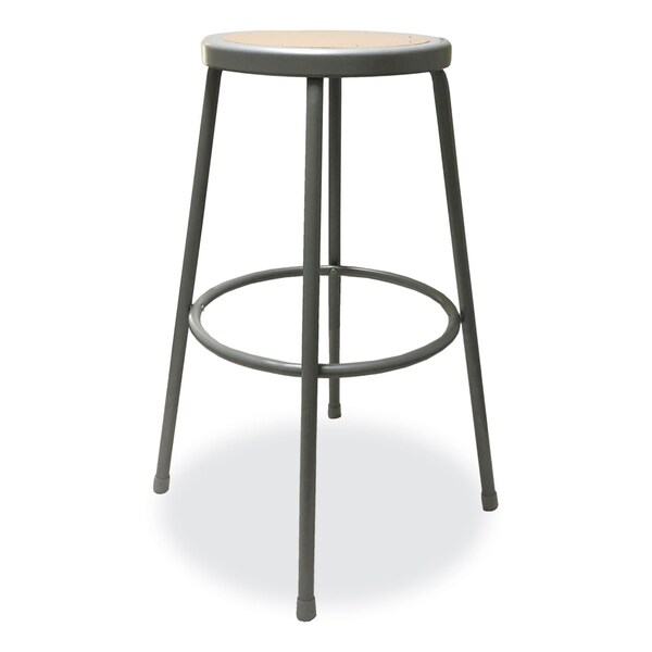 Alera Industrial Metal Shop Stool, 30" Seat Height, To 300 lbs., Brown/Gray - ALEIS6630G
