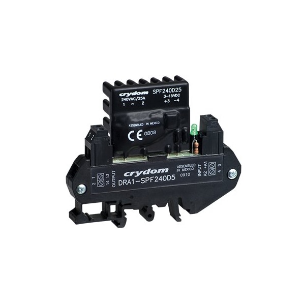 Relé Crydom SSR de montaje en PCB SIP 240Vac/10A 18-36Vac In - SPFE240A25