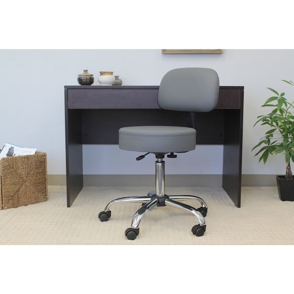 Boss Black Caressoft Medical Stool with Back Cushion - B245-BK