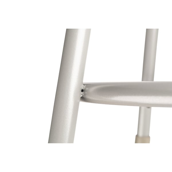 National Public Seating Round Stool with Backrest, Height 19" to 27"Gray - 6418HB