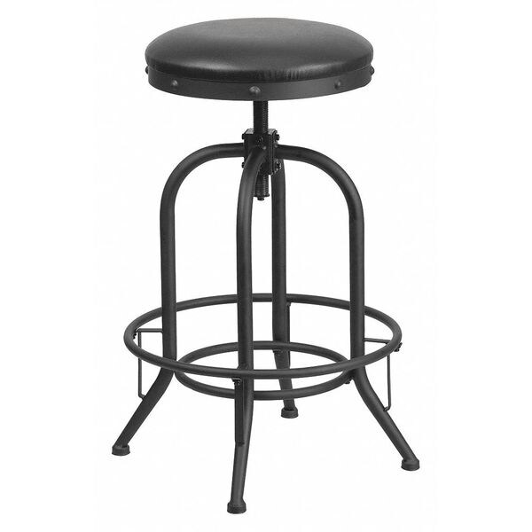 Flash Furniture Stool, 440 lb., Black, 21" Seat W - ET-BR542-230-GG