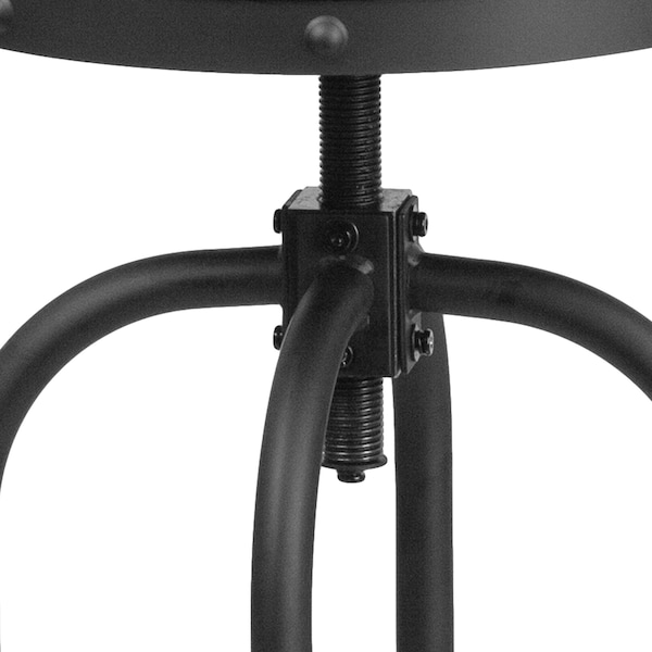 Flash Furniture Stool, 440 lb., Black, 21" Seat W - ET-BR542-230-GG