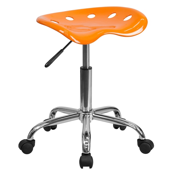 Flash Furniture Tractor Seat and Chrome Stool, Orange - LF-214A-ORANGEYELLOW-GG
