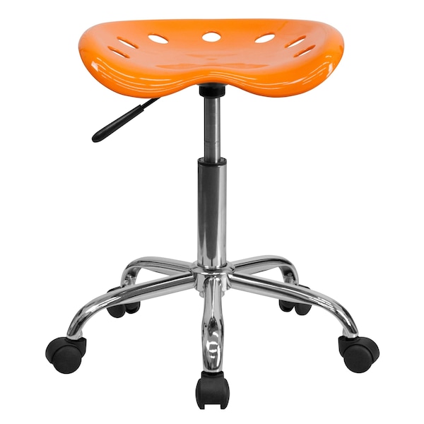 Flash Furniture Tractor Seat and Chrome Stool, Orange - LF-214A-ORANGEYELLOW-GG