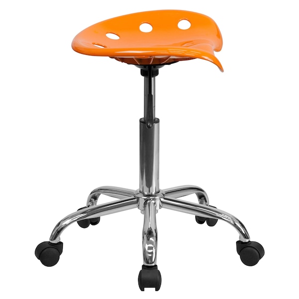 Flash Furniture Tractor Seat and Chrome Stool, Orange - LF-214A-ORANGEYELLOW-GG