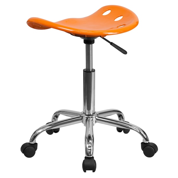 Flash Furniture Tractor Seat and Chrome Stool, Orange - LF-214A-ORANGEYELLOW-GG