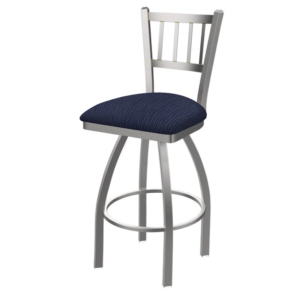 Holland Bar Stool Co 810 Contessa Stainless Steel 36in Swivel Bar Stool with Graph Anchor Seat - 81036SS014