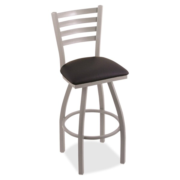 Holland Bar Stool Co 30" Swivel Bar Stool, Nickel Finish, Black Vinyl Seat - 41030ANBLKVINYL