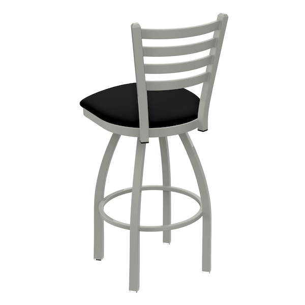 Holland Bar Stool Co 30" Swivel Bar Stool, Nickel Finish, Black Vinyl Seat - 41030ANBLKVINYL