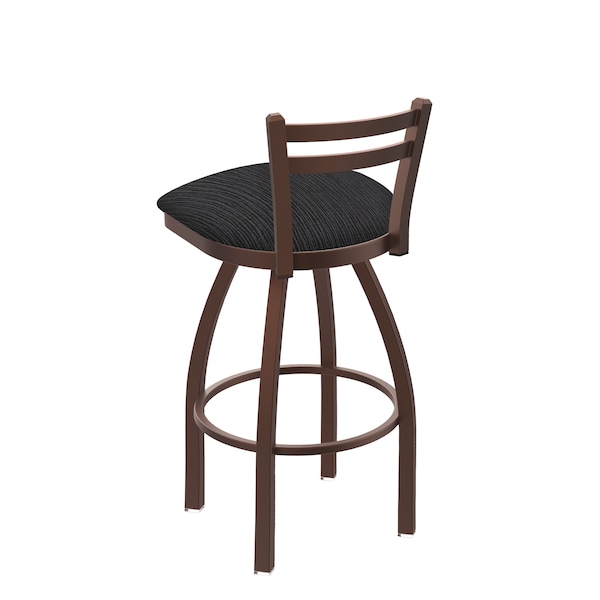 Holland Bar Stool Co 30" Low Back Swivel Bar Stool, Bronze Finish, Graph Anchor Seat - 41130BZ014