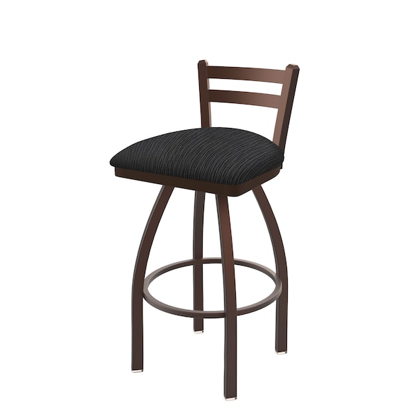Holland Bar Stool Co 30" Low Back Swivel Bar Stool, Bronze Finish, Graph Anchor Seat - 41130BZ014
