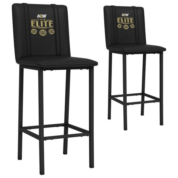 Dreamseat Bar Stool 500 with AEW The Elite Logo, 2PK - XZ500BSDBLK-PSAEW0010A