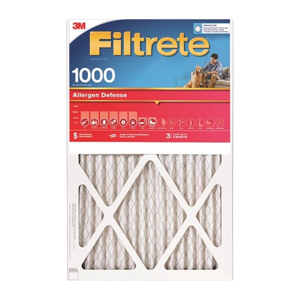 3M Filtrete Allergen Defense 14 in. W X 25 in. H X 1 in. D 11 MERV Pleated Air Filter 1 pk - 9804DC-6