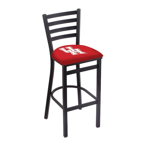Holland Bar Stool Co 30" Blk Wrinkle Houston Stationary Bar Stool, Ladder Back - L00430HOUSTON