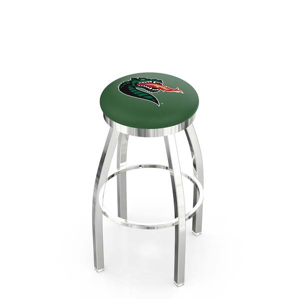 Holland Bar Stool Co 25" Chrome UAB Swivel Bar Stool, Accent Ring - L8C2C25ALABIR