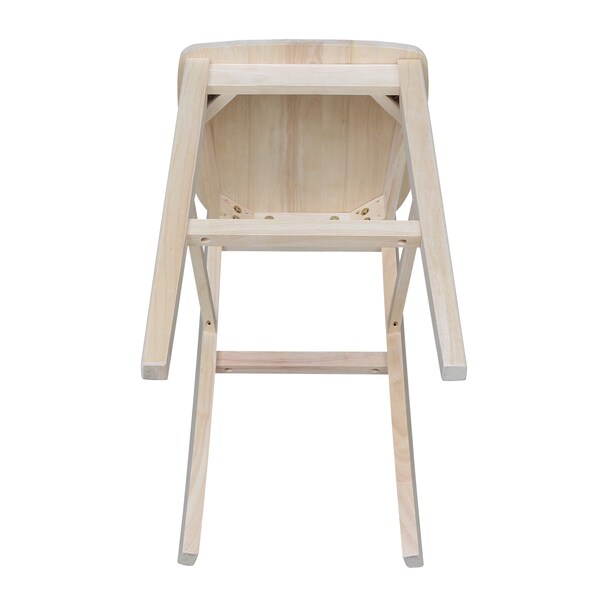 International Concepts Mission Bar Height Stool, 30" Seat Height, Unfinished - 265-30