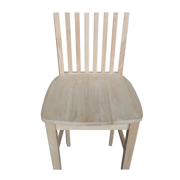 International Concepts Mission Bar Height Stool, 30" Seat Height, Unfinished - 265-30