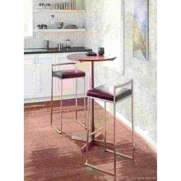 Lumisource Fuji Stacker Barstool - Set of 2 PR - BS-FUJI BN2